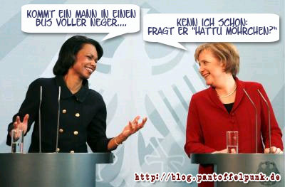 Merkel mit Rice